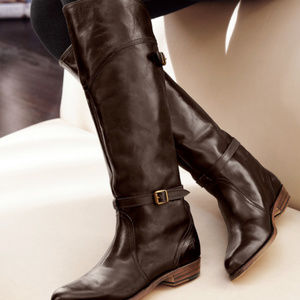 Frye Women Dorado Brown Leather Lug Riding Boot 7